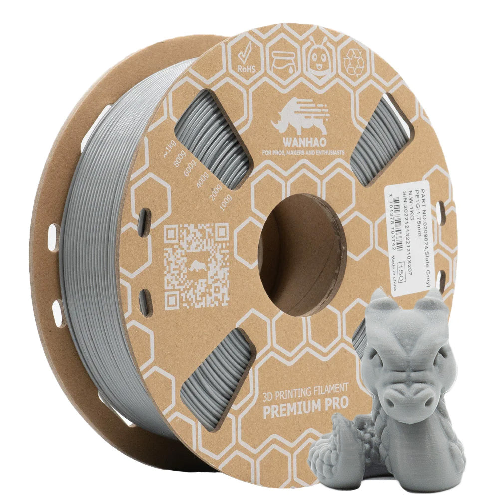 PETG Gris Premium - 1.75mm, 1 Kg