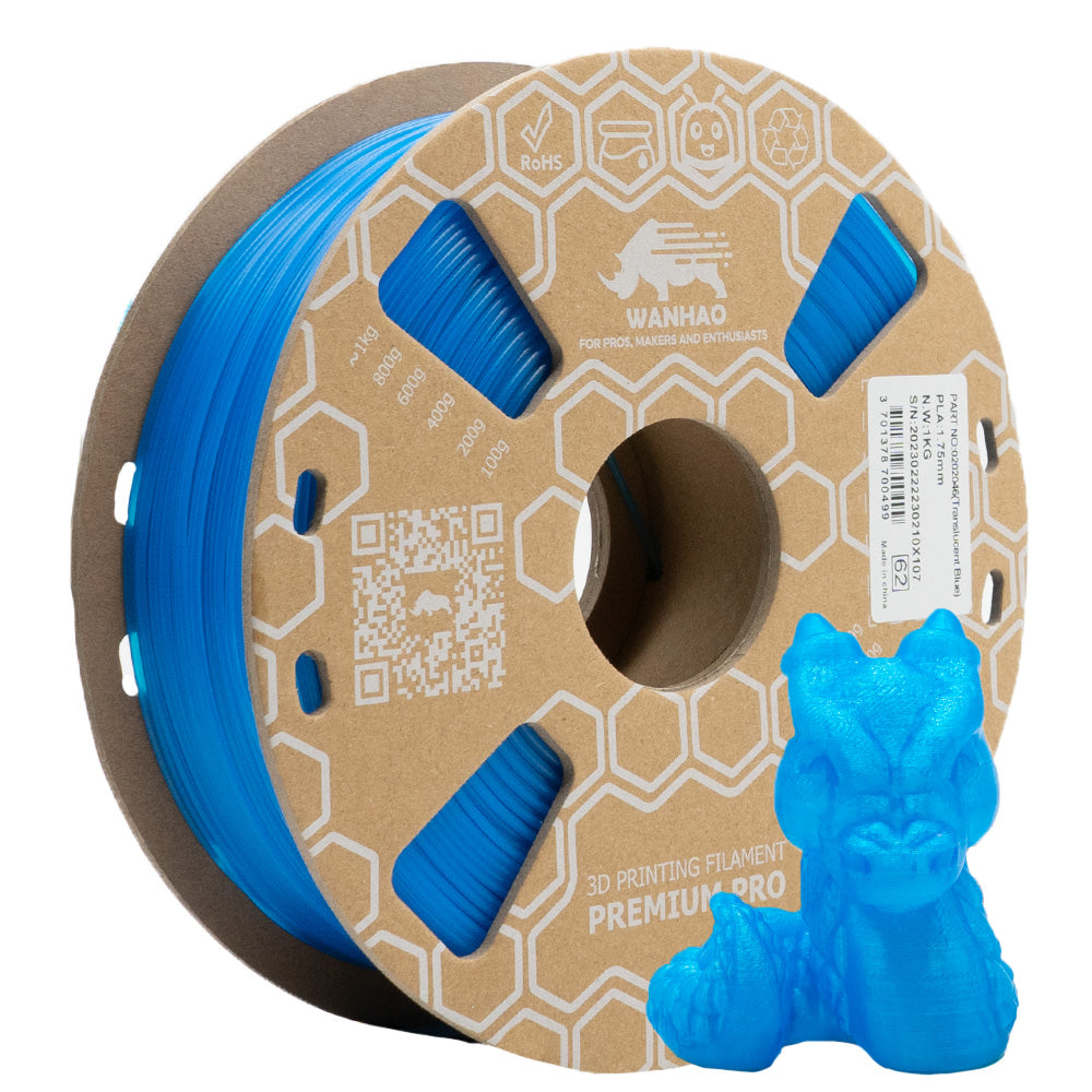 PLA PREMIUM BLEU TRANSPARENT 1Kg