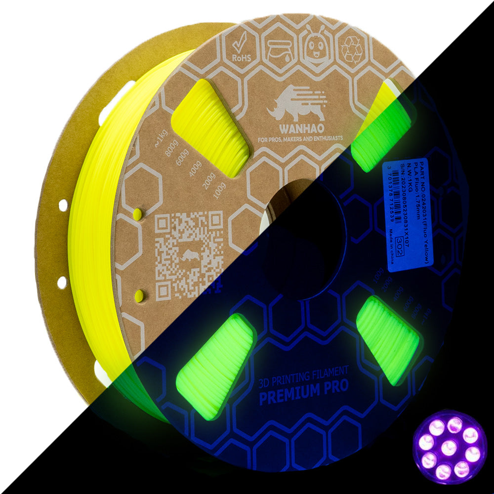 PLA JAUNE FLUO Premium - 1.75mm, 1 Kg