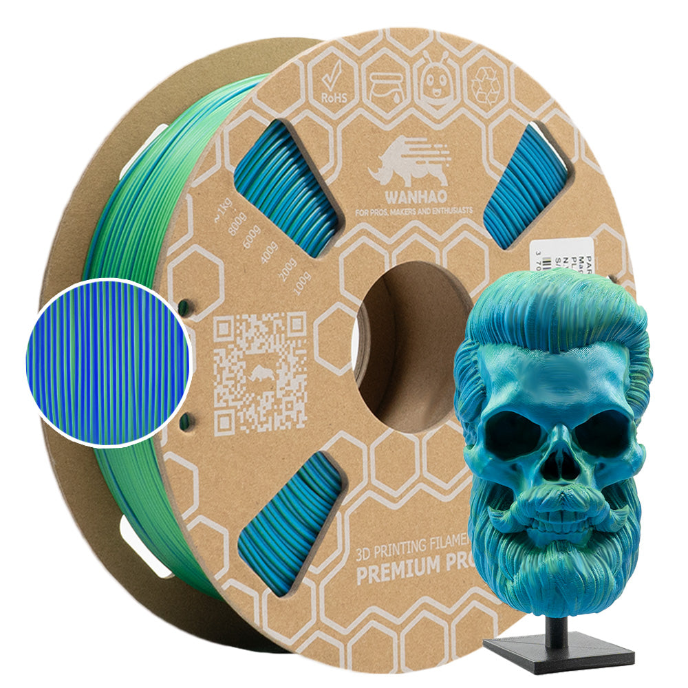 PLA Silk MAGIC Bleu/Vert Premium - 1.75mm, 1 Kg