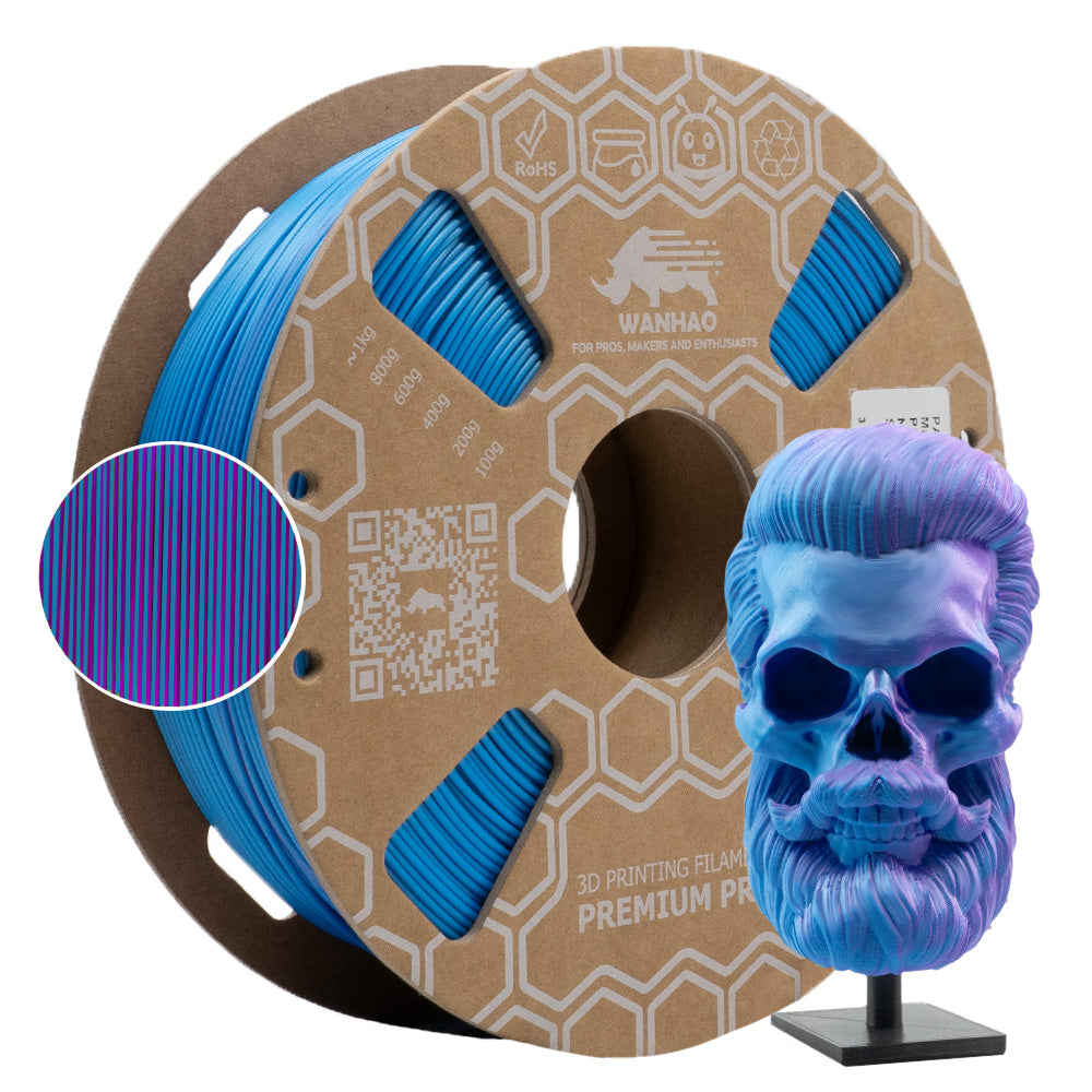 PLA Silk MAGIC Bleu Ciel/Violet Premium - 1.75mm, 1 Kg