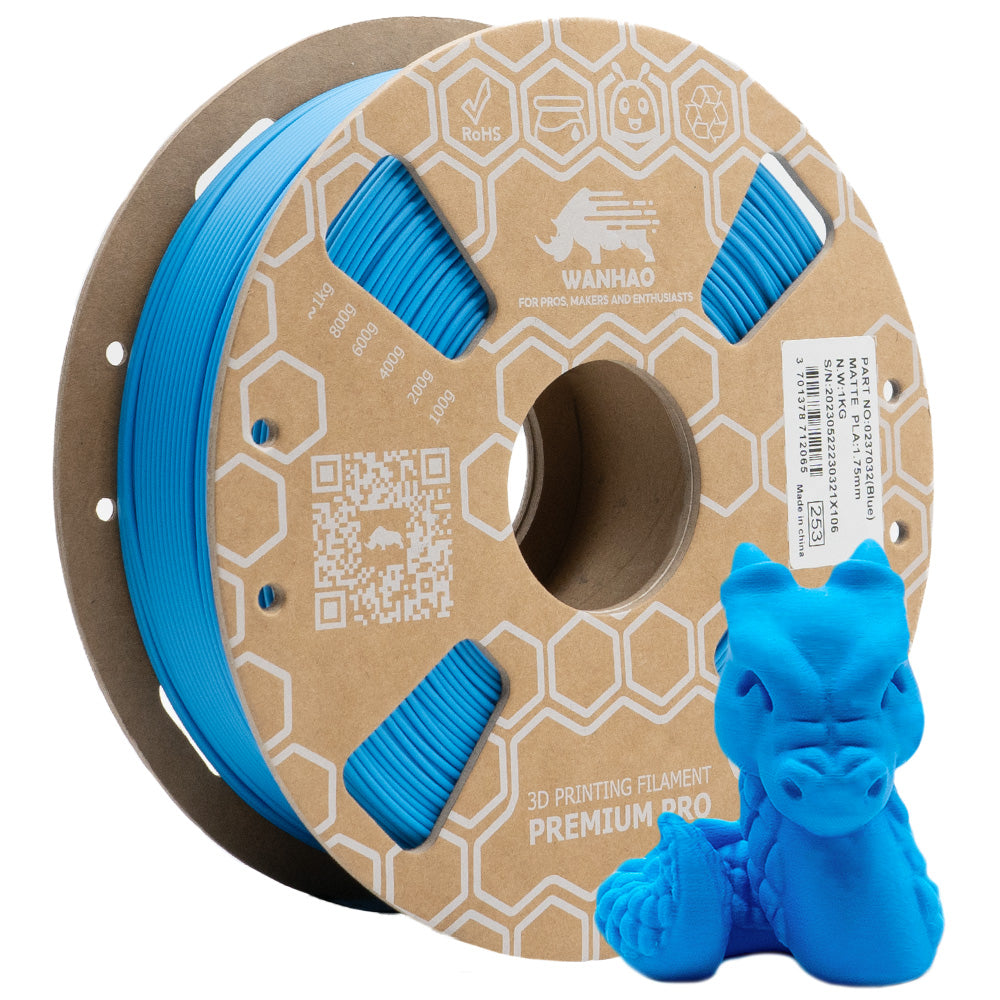PLA PREMIUM MATTE BLEU 1KG 1.75MM