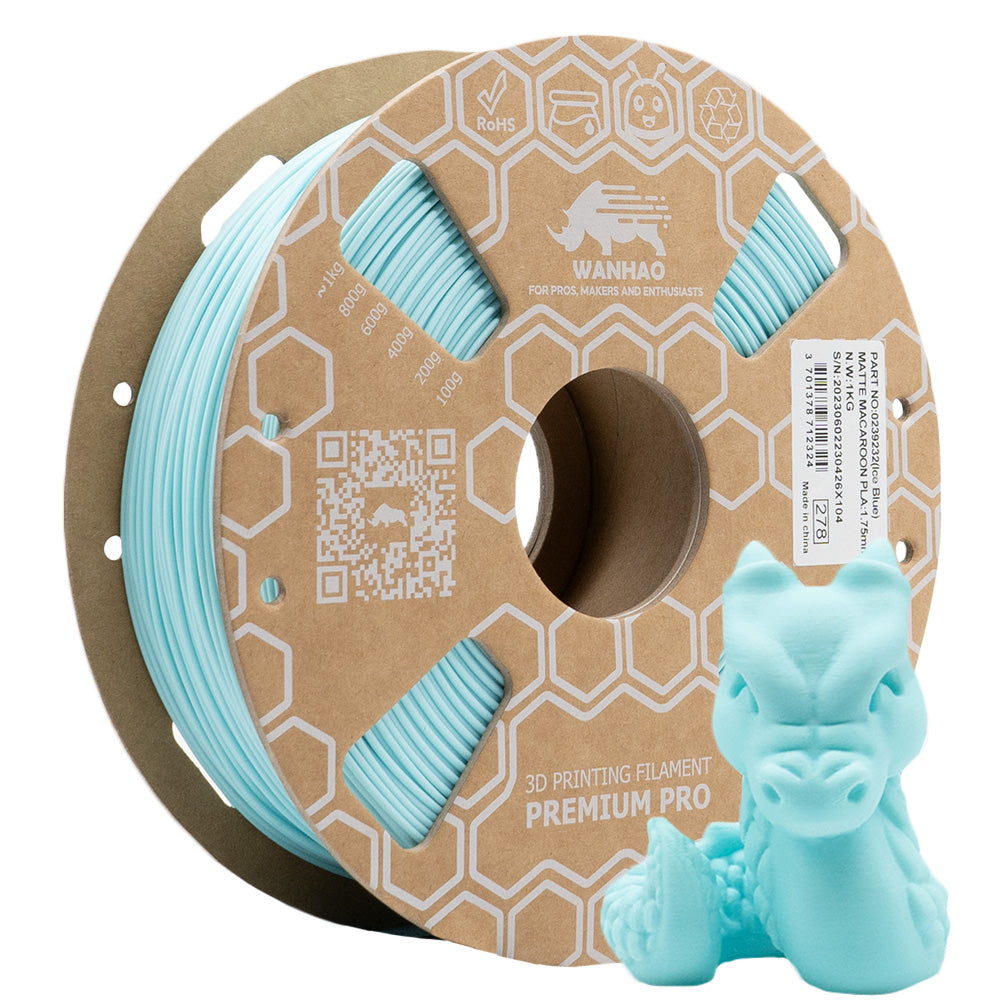 PLA PREMIUM MATTE MACARON ICE BLUE 1KG 1.75MM