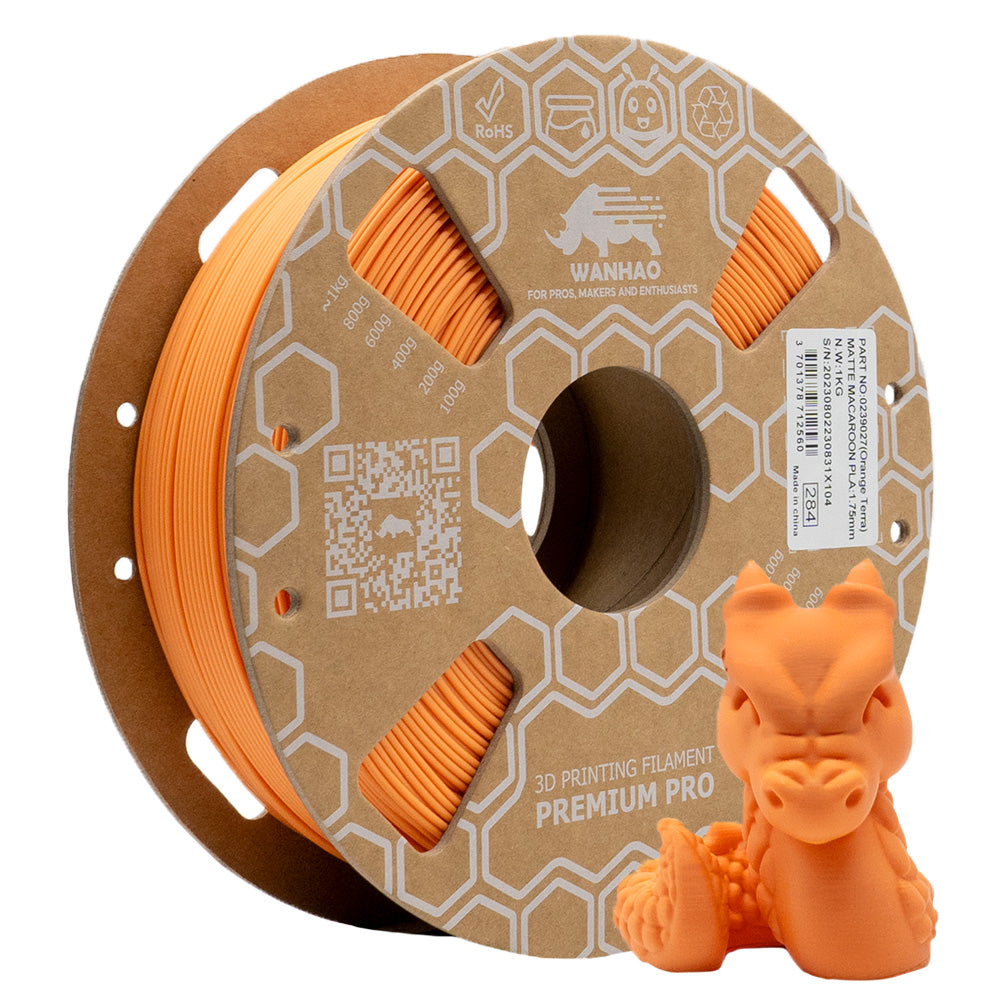 PLA PREMIUM MATTE MACARON ORANGE TERRA 1KG 1.75MM