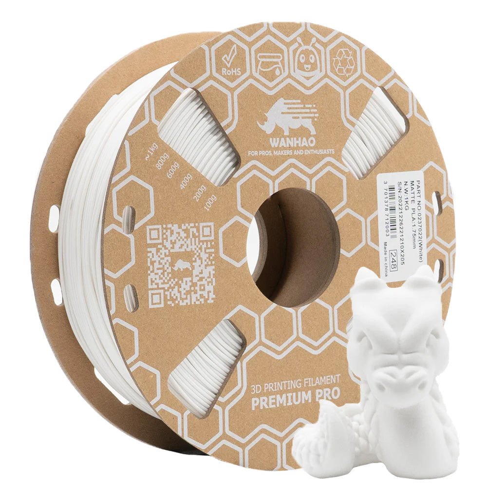 PLA PREMIUM MATTE BLANC 1KG 1.75MM