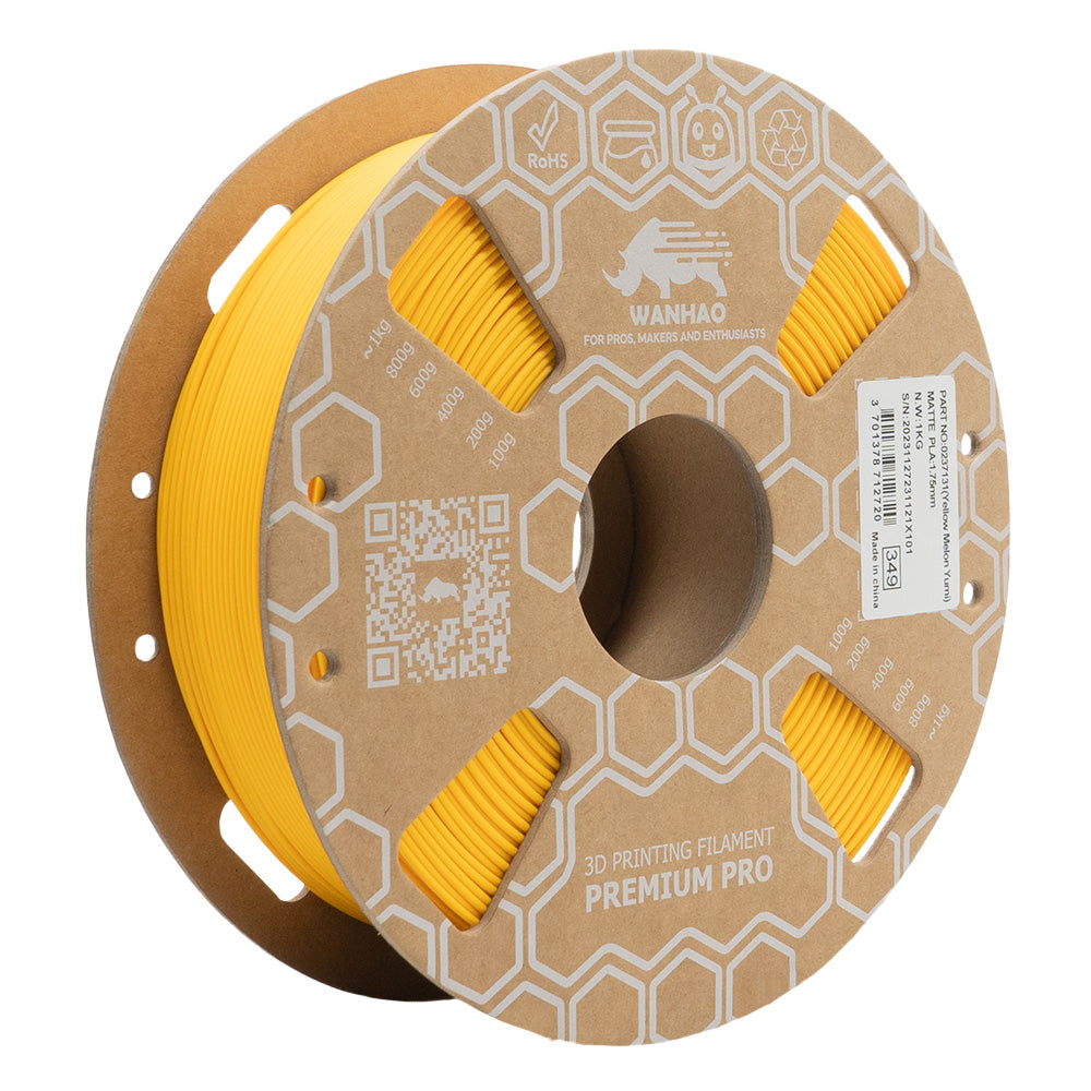 PLA PREMIUM MATTE JAUNE MELON 1KG 1.75MM