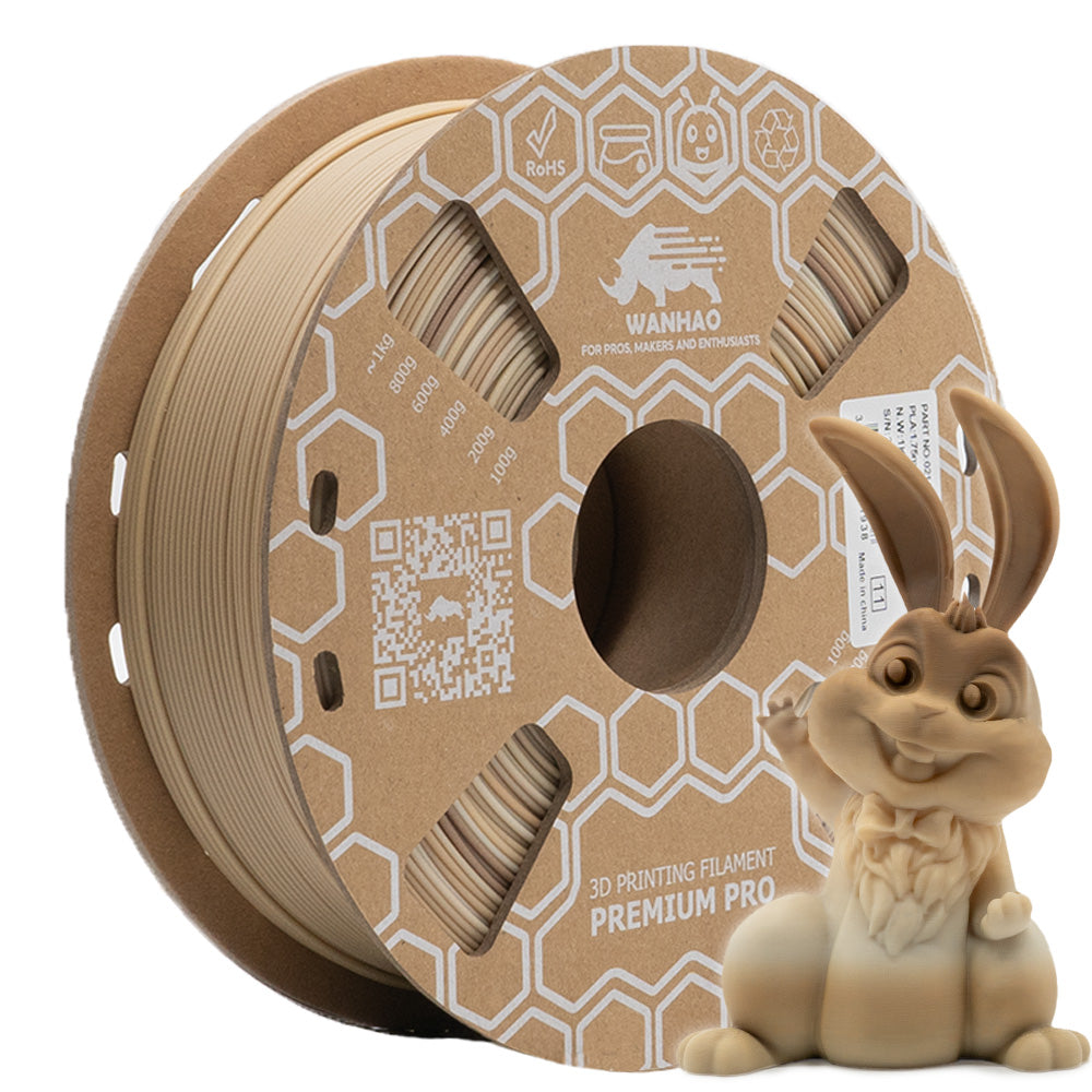 PLA Multicouleur / Arc-en-Ciel DESERT Camouflage Premium Wanhao - 1.75mm, 1 Kg